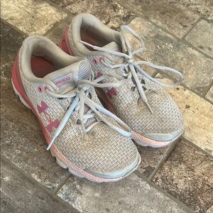 Under Armour Kids' Pink and Beige Sneakers